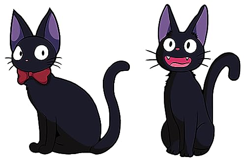 Image of Cute & Funny Jiji Cat Vinyl Decal Sticker 4 X 3 Inch for Cars, Trucks, Motorcycles, Boats & Laptops-SS&Ds -1184