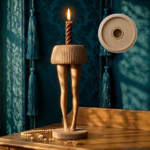 Candle Holder with 3 Inch Top for Pillar & Taper Candles, Brown - image 1