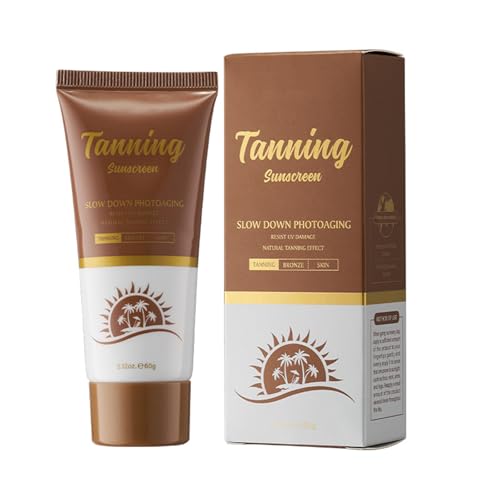 Crema Solar Autobronceadora Natural, Protección UV de Larga Duración, Self-Tanning, Fórmula Resistente al Agua, Textura Ligera No Grasienta, Unifica el Tonos de Piel, Bronceado Progresivo y Uniforme