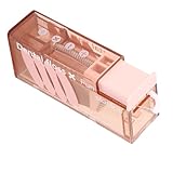 aqxreight Kompakter Zahnseidespender mit 10 Zahnseide-Picks-tragbarer Zahnseidekoffer für Reise, Zuhause und Verwendung (PINK)