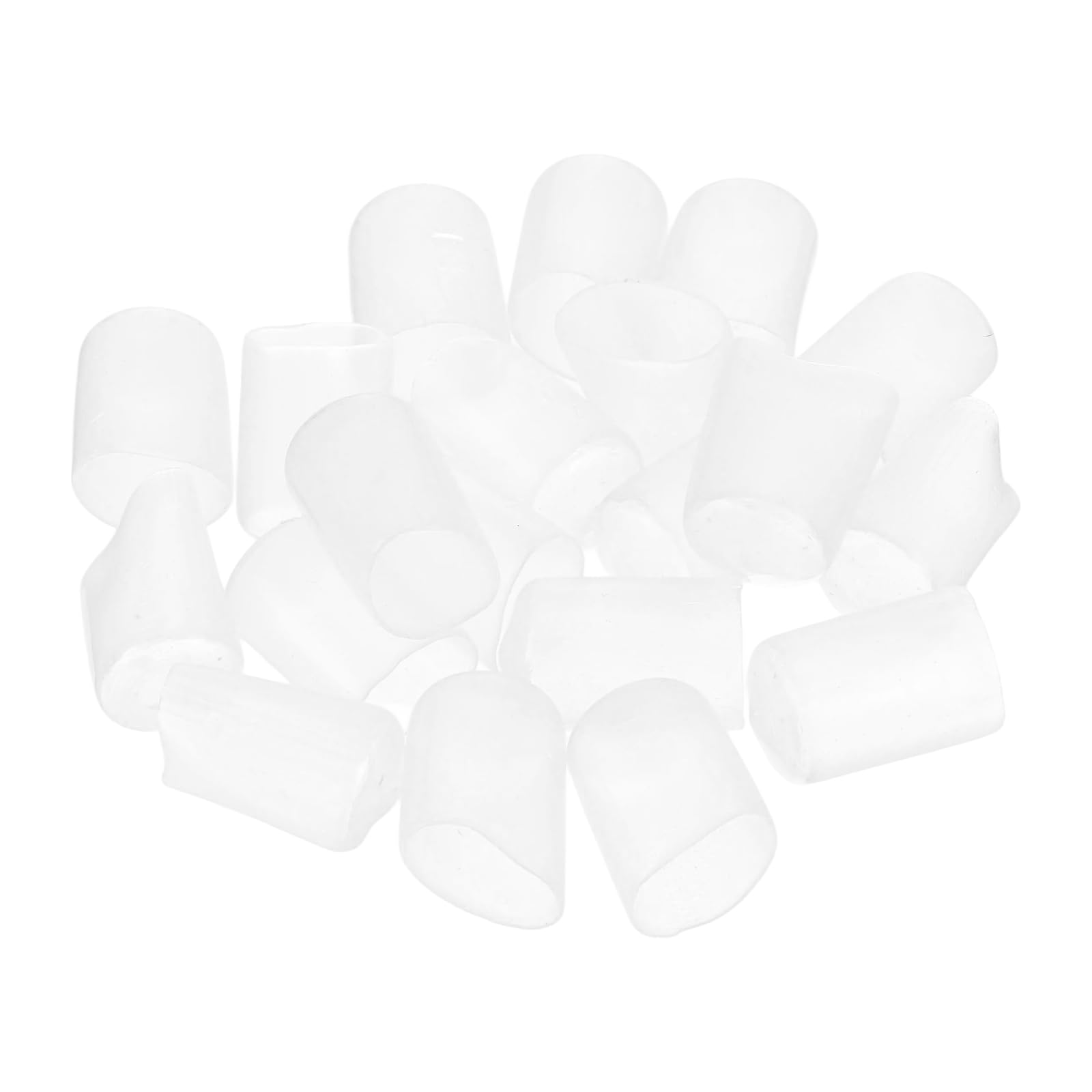 uxcell 100pcs Rubber End Caps Protective Caps 14mm ID Vinyl PVC Round Tube Bolt Cap Cover Screw Thread Protectors Clear