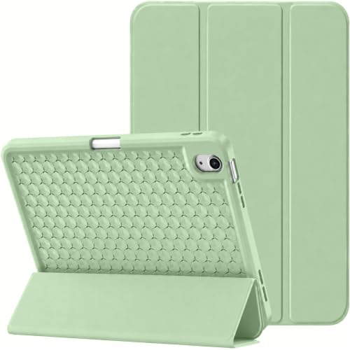 Image of ProElite Smart Flip Case Cover for Apple iPad (A16) 11th /10th Generation (2025 /2022) [with Pencil Holder] [Honey Comb Series] - Matcha Green