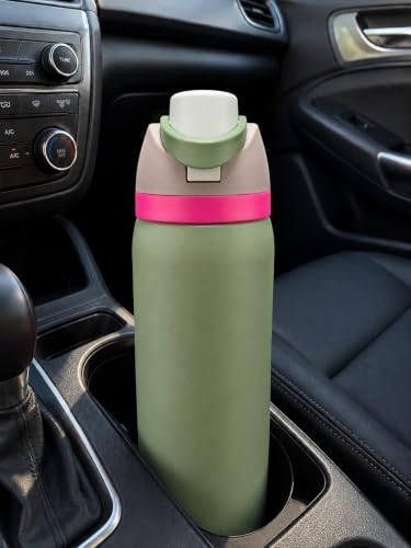 Image of HomeCloud 1200ML Stainless Steel Water Bottle - Double-Wall Vacuum Insulated, Leakproof Straw Lid, BPA-Free Reusable Travel Flask with Two-Way Spout for Gym, Office & Outdoor Use (S Green)