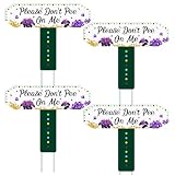 4 Pieces No Dog Peeing Sign 11.5 × 9 Inch Please Don't Pee on Me Signage Please Curb Your Dog Sign No Puppy Urine Signages Double Sided Yard Stake for Outdoor Yard Lawn Patio Garden Signs