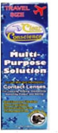 Conciencia clara, tamaño de viaje para lentes de contacto Solución 3 oz (Multi-Pack)