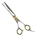 Sharf Gold Touch Pet Grooming Shears, 7.5 Inch Curved Shears, 440c Stainless Steal Japanese Shears, Pet Grooming Curved Scissors Dog Shears