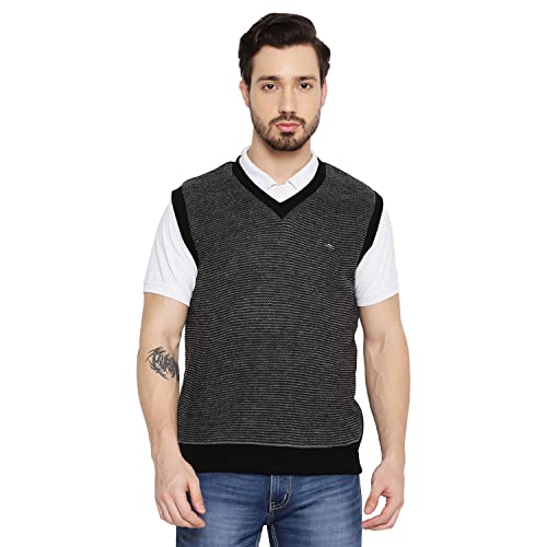 Image of Duke Stardust Men Sleeveless Reversible Sweater (SDS2037 Black XL)