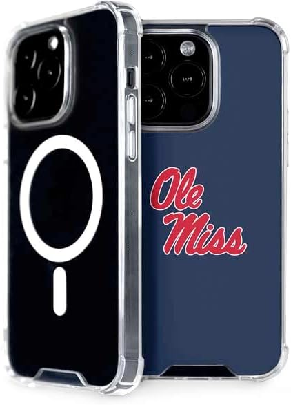 Skinit Phone Case Compatible with MagSafe iPhone 15 Pro - Officially Licensed University of Mississippi Rebels Ole Miss Design