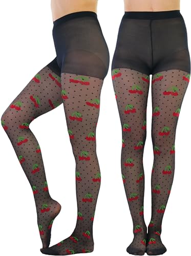 Image of ToBeInStyle Women's Valentine Day Themed Opaque Sheer Pantyhose w /Heart Love
