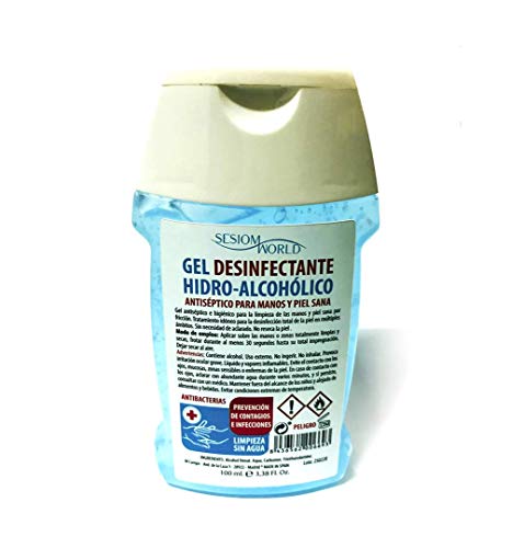 Gel desinfectante hidro-alcohólico antisético para manos y piel sana 100ml sesioMWorld®