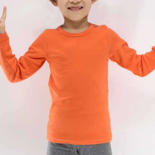 Image of POBIDOBY Toddlers Long Sleeve T-Shirt Soft Cotton Top Tees for Girls and Boys 1-Pack