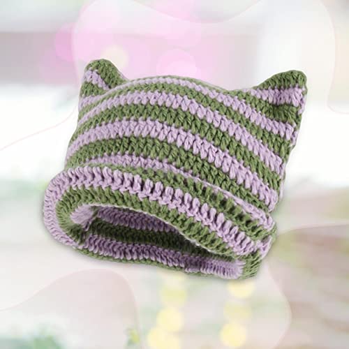 Gorro beanie tejido slouchy de estilo retro para mujer 4