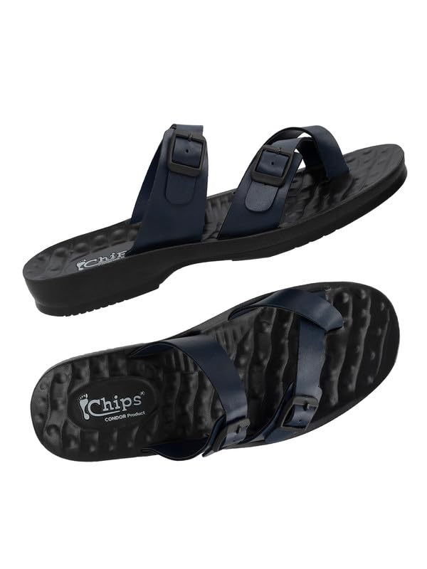 Image of Chips Men's BROWN Lightweight Slip-on Sandal Casual (3346)