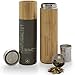 Teabloom All-Beverage Travel Tumbler - Large Capacity 17 oz / 500 ml - Insulated Thermos Mug - Eco-Friendly Bamboo - Hot and Cold Tea Infuser - Cold-Brew Coffee - Fruit-Infused Water - The Naturalist