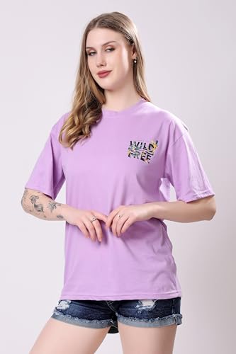 Image of London Hills Women's Cotton Blend Oversized Fit Oversized Tshirt || Oversized Tshirt- Pack of 2