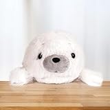 CWZY 7.8' White Seal Plush – Posture Improvement Desk Buddy – Soft & Supportive Sitting Companion – Cute Stuffed Animal for Office, Study, and Gift