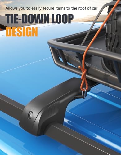 Image of KINGGERI 300lbs Roof Rack Cross Bars Compatible with Ford Escape 2013-2019 with Raised Side Rails, Lockable Heavy Duty Aluminum Roof Rails Crossbars Luggage Kayak Canoe Snowboard Car SUV Accessories