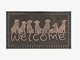 A1HC Dog Tail Welcome Rubber Pin Welcome Door Mats for Outdoor Entrance,Fun Designed Floor Mat, Welcome Mats for Front Door Indoor Non-Slip Backing Rubber Mat for Outside 18'' X 30'
