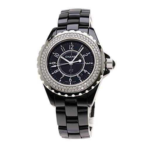 [シャネル]J12 33 2重ダイヤモンドベゼル 腕時計 セラミック/セラミック/ダイヤモンド レディース (中古)