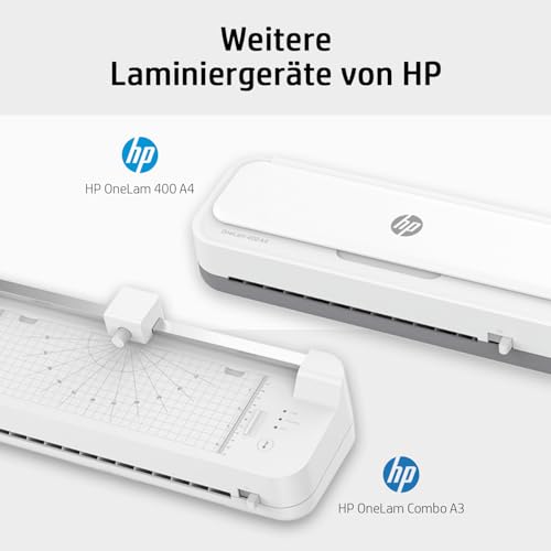 HP Pro Laminator 600 A4, Laminiergerät, 75/80-125 Micron, inklusive Laminierfolien, 3163