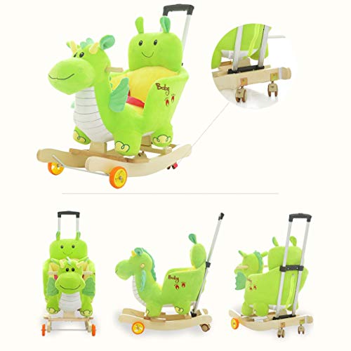 Schaukelpferd Schaukeltier Kinder Stuhl Baby Trojan Dinosaurier Spielzeug Geschenk Kinderwagen Nette Musik Shake Pferd… – Bild 6