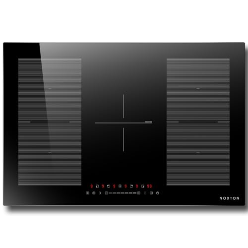 NOXTON Piano Cottura Induzione 5 Fuochi, 77 cm, 7200W