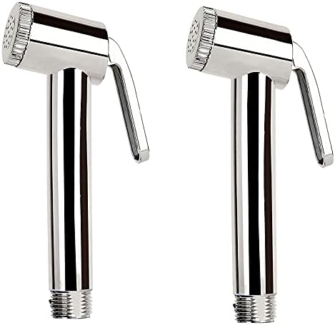 Supreme Bazaar ABS Plastic Toilet Jet Spray Gun Health Faucet Head with Chrome Finish Bathroom Hand Faucets (Pack of 2)