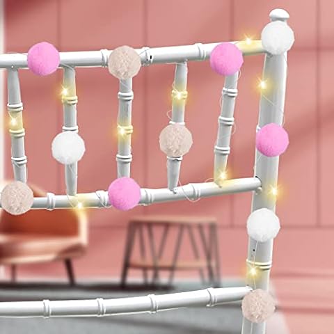 Fowecelt Pom Pom Fairy Lights for Girls Cover