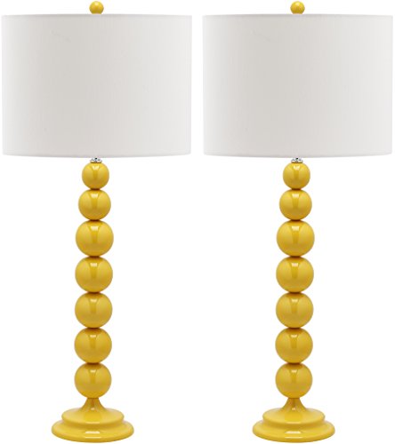 SAFAVIEH Lighting Collection Jenna Modern Contemporary Yellow Stacked Ball 32-inch