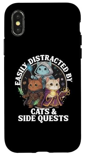 Cats Side Quest Disturted  ʔ ȃ[A X}zP[X iPhone X/XS p
