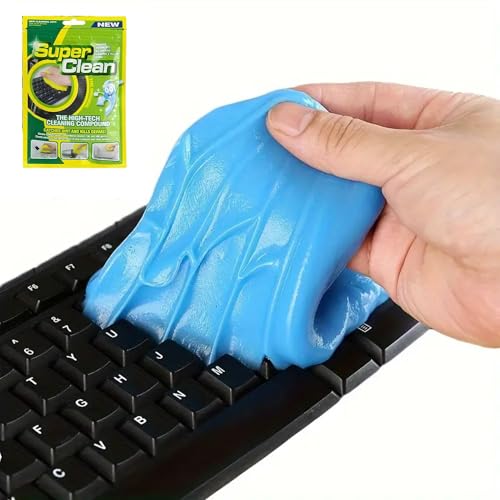 AUNEK Keyboard Cleaner Gel, Reusable Cleaning Putty Slime for Computer, Laptop, Car Vents, Soft Flexible Slime Dust Remover Remote Control, Camera, Fan Grills, and Office Electronics