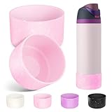 Alwenid 2PCS Silicone Water Bottle Boot for Owala 24oz, Anti-Slip Protective Sleeve Bottom Bumper Protector for FreeSip, Twist, and Flip Stainless Steel Water Bottles