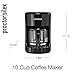 Proctor Silex 10-Cup Coffee Maker, Works with Smart Plugs That Are Compatible with Alexa, Auto Pause and Serve, Black (48351PS)
