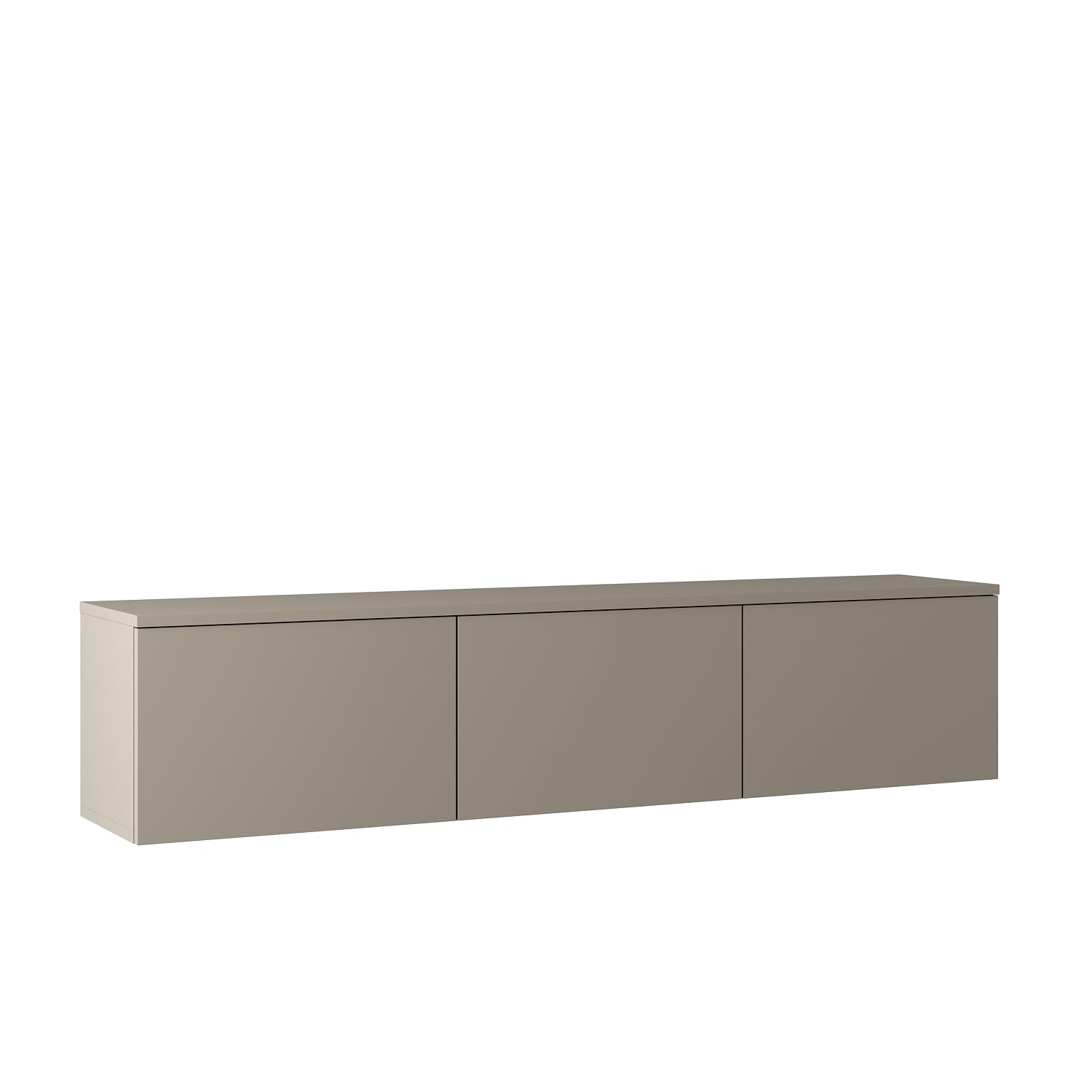 Homidea Levante Hängendes TV Lowboard 160 cm – Wandmontiertes TV-Board mit Klapptüren, Modernes TV-Möbel für Wohnzimmer (BEIGE)