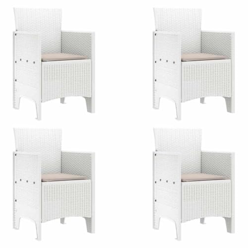 Chaise de jardin empilable blanche pour petit espace et entretien facile - 2
