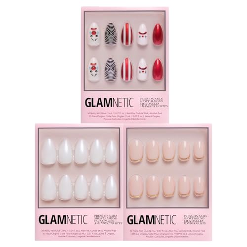 Glamnetic Press-On Nails Bundle - Crybaby Clown, Goal Digger &
