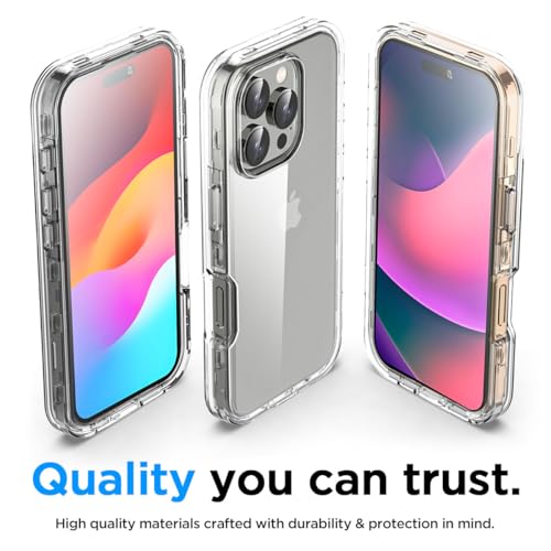 AICase for iPhone 16 Pro Max Clear Case(6.9"),Heavy Duty Drop Protection Full Body Rugged Shockproof/Dust Proof 3-Layer Military Protective Tough Durable Cover for iPhone 16 Pro Max by AICase - Used condition - Image 8