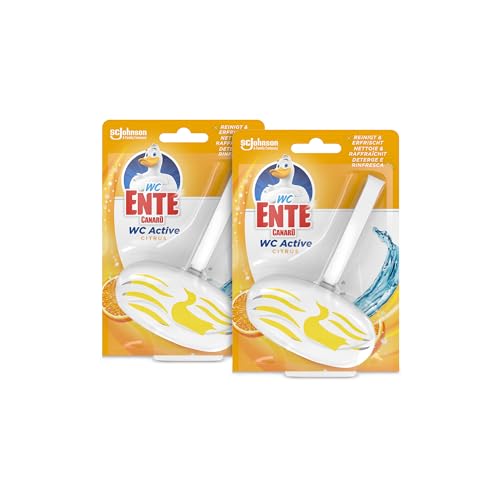 WC-Ente WC Active WC-Einhänger Starter, Citrus, 2er Pack x 40g