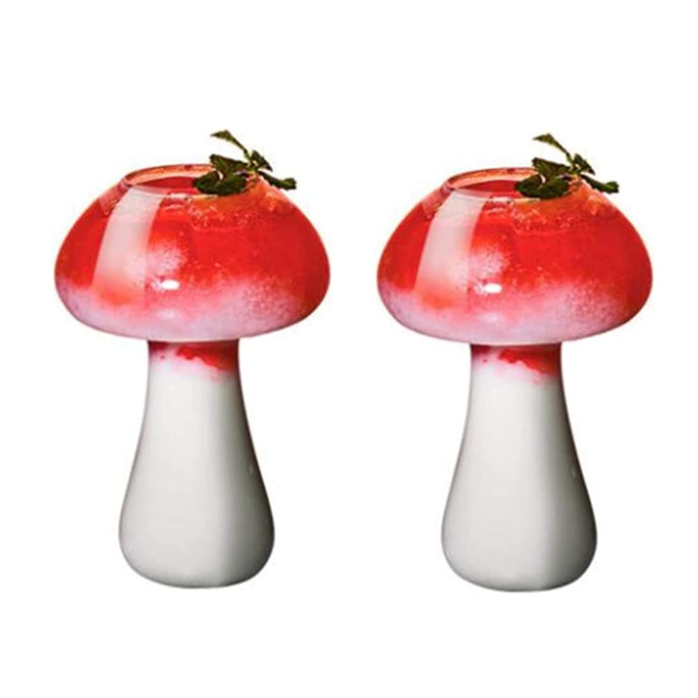 Verres à Cocktail Mignons En Forme De Champignon, Coupe De Vin Ou Whisky, Set En Verre Transparent