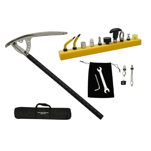 AGULIUM Car Fender Damage Repair Tools, Angle Adjustable, Stainless Steel Auto Car Fender Repair Kit with Storage Bag, M8 Thread