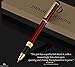 Dryden Designs Fountain Pen - Medium and Fine Nibs | Includes Luxury Box, Ink Cartridges - 3 Black 3 Blue and Ink Refill Converter - Royal Red