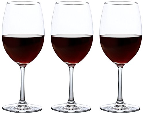 アデリア ワイングラス 540ml 割れにくい ワイングラス ボルドー赤 3個セット 日本製 食洗機対応 8580