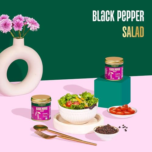 Image of VAHDAM, Black Pepper Whole (2.8oz /85g) Gluten Free & 100% Raw Black Pepper Whole /Peppercorns from India | Perfect for Cooking, Smoothies, Lattes & Tea | Direct from Source