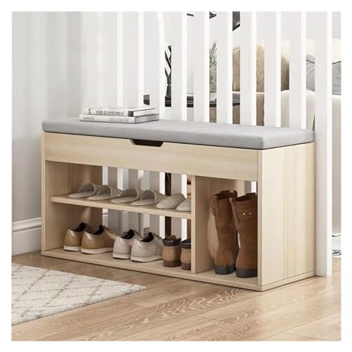 Étagère à 2 niveaux pour chaussures et banc d'entrée pratique - 2