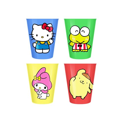 Silver Buffalo Sanrio Hello Kitty and Friends, 4 Pack Mini Cup Set, 1.5oz