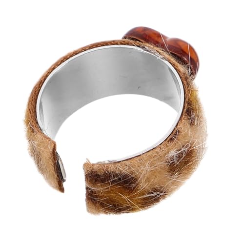 Bague léopard ajustable style vintage d'Halloween