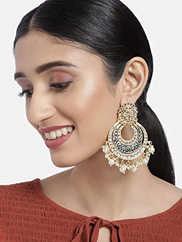 Image of Peora Traditional Indian Ethnic Earrings Jewellery Set Gift for Women Girls