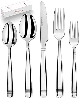 Silverware Set 18/10 Stainless Steel - Elegant Flatware Set of 20 Pieces