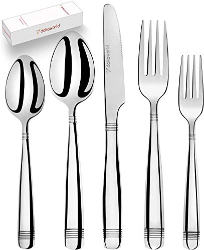 Silverware Set 18/10 Stainless Steel - Elegant Flatware Set of 20 Pieces