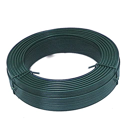 TENAX Kunststoffbeschichteter Metalldraht, Grün, Länge 100 m - Durchmesser 2 mm